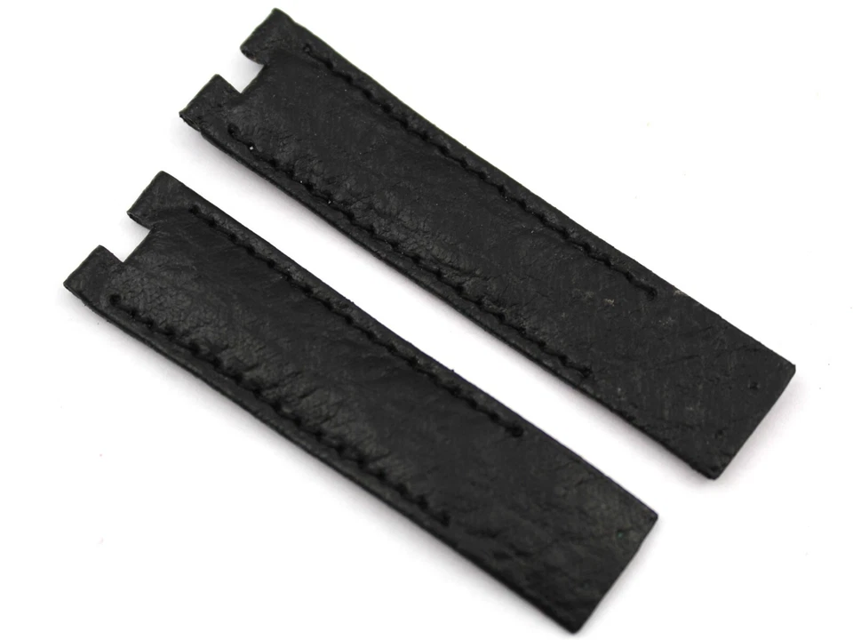 Reloj Gerald Genta Correa Cuero Genuino Negro 18Mm Gefica Original Foto 1 de 3