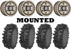 Kit 4 Sedona Mudder Inlaw Tires 30X10-14 On Black Rhino Armory Bronze Narrow Pol