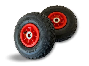 Lot de 2 X Roue Gonflable Diable 3.00-4 Chariot Brouette 20 mm 136kg 260 x 85 - Imagen 1 de 4