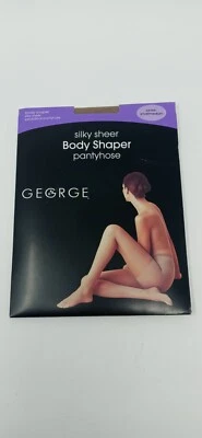 NEW George silky sheer body shaper pantyhose size small/medium Suntan - Image 1 of 4