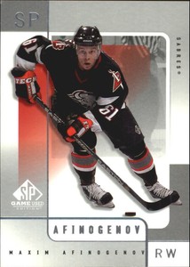 2000-01 SP Game Used Buffalo Sabres Hockey Card #7 Maxim Afinogenov