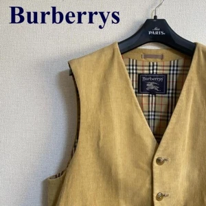 Burberrys corduroy vest Nova check free size beige used Men's Authentic - Picture 1 of 11