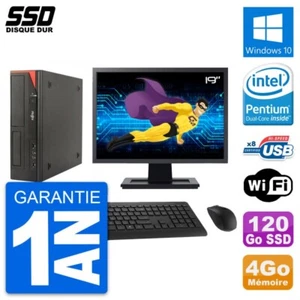 PC Fujitsu E520 E85 + Dt Bildschirm 19 " Intel G3220 RAM 4Go SSD 120Go Windows - Bild 1 von 3
