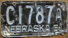 Single Nebraska License Plate - 1951 - C1787a - Cass County