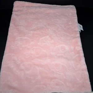 Thro Pink Baby Blanket Ellie Elephant Embossed Elephants Jimco Lamp Rose 30 x 40 - Picture 1 of 5
