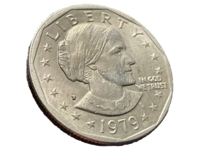 1979 P Susan B. Anthony Dollar Error Coin Double Punched Mint Mark Nice Coin - Image 1 of 4