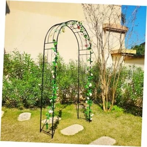Garden Arbor, Metal Wedding Arch Trellis, Perfect Outdoor Archway Black Arch-C - Picture 1 of 7