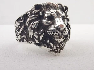 Regal Lion 925 Sterling Silver Full UK Hallmark Size L - Z - Picture 1 of 20