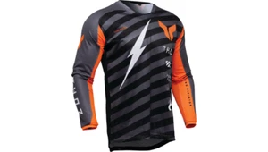 NEW THOR 29108292 LAUNCHMODE VENTED Raid Jersey - Charcoal/Black - Large - Picture 1 of 6