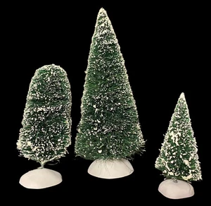 dept 56 snow village accessory trees 3 snow laden trees - Picture 1 of 6