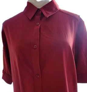 NWT Columbia Women's Savanna Hilt Omni Shade Size XL Red Button Up UPF 50 Shirt - Picture 1 of 19