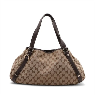 Gucci GG Canvas canvas x leather Tote bag Brown 130736 - Image 1 of 4