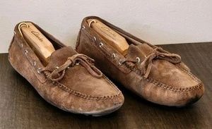 BROOKS BROTHERS Driving Loafers Men's Size 8D Suede Brown Slip On Made In Italy - Picture 1 of 15
