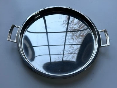 Top Shelf Stainless Steel Bar Serving Tray with Handles by Godinger - 14" - Image 1 of 4