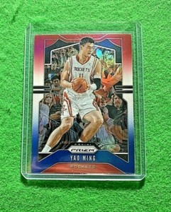 YAO MING PRIZM RED WHITE BLUE CARD ROCKETS 2019-20 PRIZM BASKETBALL REFRACTOR 