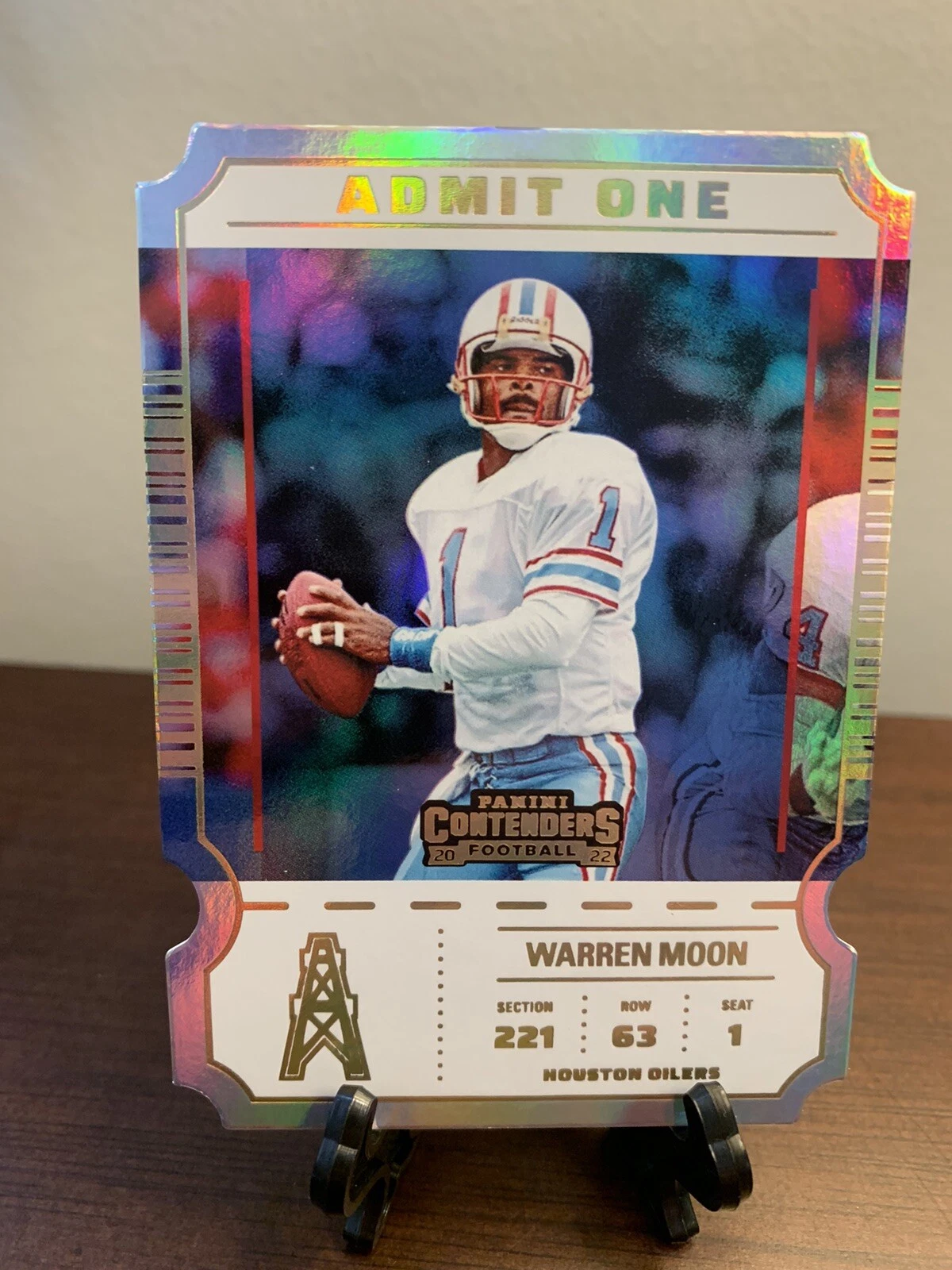 2022 Contenders Warren Moon Admit One SSP #AI-WMO Houston Oilers