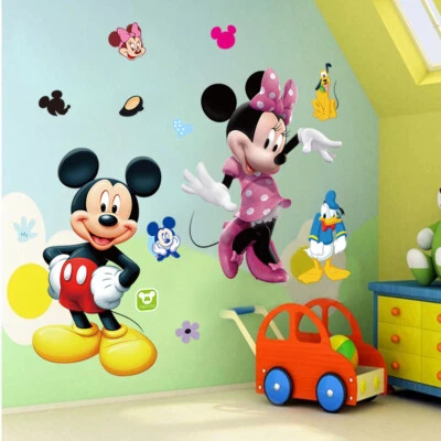 Mickey Maus Wandtattoo Wandsticker Riesig Micky Mouse Kinderzimmer Minnie Kinder - Bild 1 von 4
