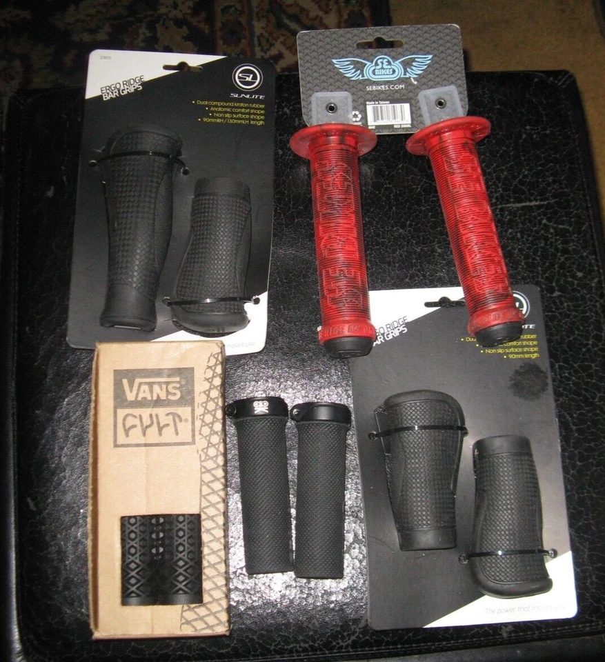 Lot of 5 pairs Bicycle Hand Grips Promax, Vans, K brand,2x Sunlite Ergo Ridge, E - Image 1 of 1