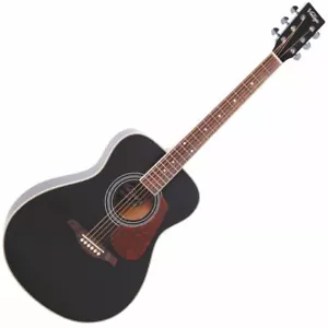 Vintage V300 Akustik Folk Gitarre Outfit ~ schwarz - Bild 1 von 1