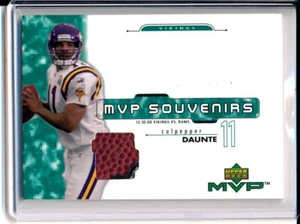 UD 2001 MVP DAUNTE CULPEPPER MVP SOUVENIRS JUEGO USADO FÚTBOL RELIQUIA VIKINGOS - Imagen 1 de 1