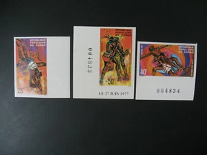 Congo Timbre ND  non dentelé neuf ** MNH  - Imperf Sports Lutte N° 455 à 457  - Picture 1 of 1