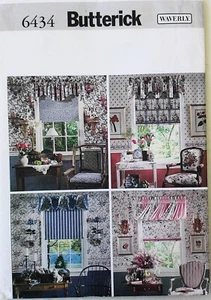 Butterick 6434 Valances Shades Window Treatments Sewing Pattern - Picture 1 of 1
