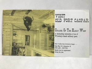 Folleto de viaje Visit Old Fort Caspar 1965 Ciudadela del Oeste Temprano restauración - Imagen 1 de 3