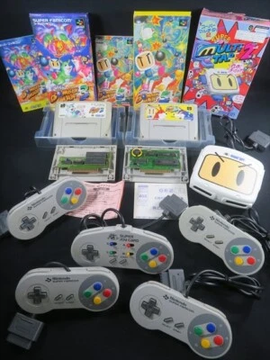 Bomberman 3 5 Super Famicom Joy Card 5 Controller Multi Tap 2 SFC Nintendo Japan - Bild 1 von 4