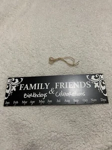 "Family & Friends" 15.5" X 4.75" Wood Signs Home Decors - Picture 1 of 7