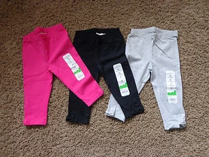 Leggings JUMPING BEANS bambina nuovi con etichetta tg 12 mesi (3 paia) rosa, nero e grigio - Foto 1 di 4