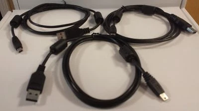 3pk 4FT USB Mini 5 Pin data sync cable w/ferrite for Magellan Garmin Tomtom GPS - Image 1 of 2