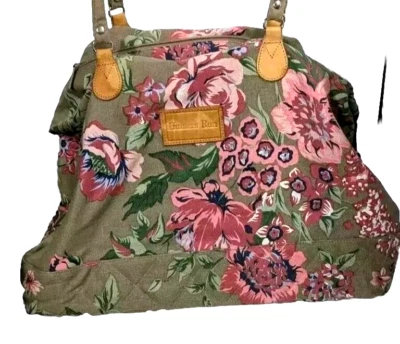 Pacific Connections Weekender Gym Bag VTG Hunters Run Canvas Pink Floral Boho - Image 1 of 4