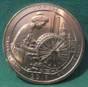 2019-D  Washington 25c-ATB Series-Lowell-Choice Uncirculated-#402-46 - Picture 1 of 2