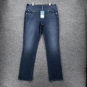 Jag Jeans Womens 10 33 Blue Peri Mid Rise Straight Leg Pull On Stretch Denim - Picture 1 of 13