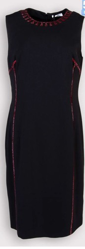 Sheath Dress VERSACE COLLEZIONE €940 IT48 nero pietre Swarovski