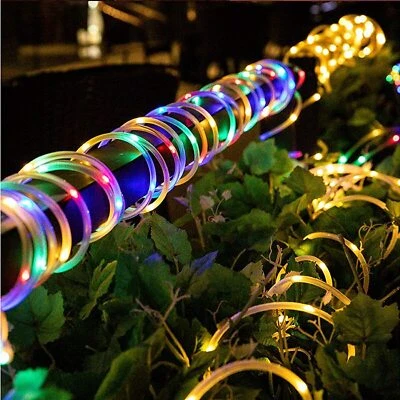 50-100LED Solar Rope Tube String Strip Lights Outdoor Garden Lamp Waterproof US - Image 1 of 4