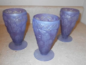 Set of 3 MARTELE FIVE FRUITS by Consolidated AMETHYST WASH Cocktail - Picture 1 of 5