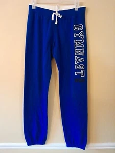 Justice Blue White Jogger Sweatpants Size 16 Girls Drawstring READ PILLING - Picture 1 of 4