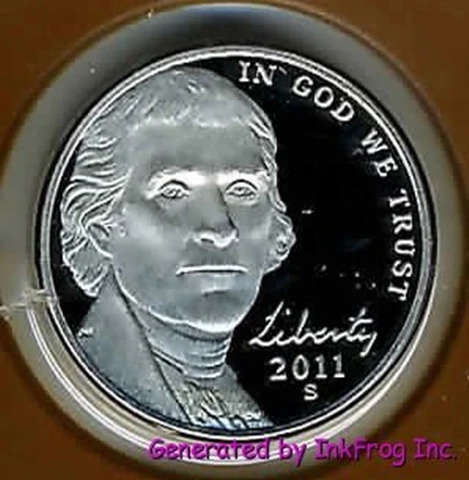 2011 S Jefferson Nickel Deep Cameo Gem Proof Cover
