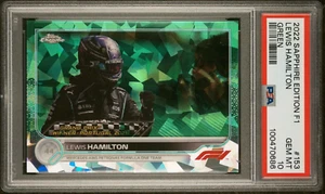 Lewis Hamilton 2022 Topps Chrome Sapphire Formula 1 Green /75 PSA 10 #153 F1 - Picture 1 of 2