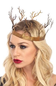 Medieval Renaissance Queen Metal Fantasy Forest Crown - Picture 1 of 1