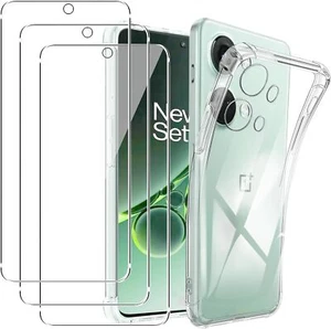 For OnePlus Nord 3 Case, Clear Shockproof Gel Phone Cover Screen Protector - Picture 1 of 18