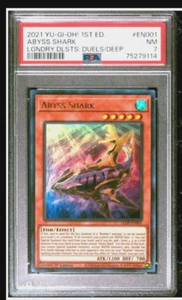 YuGiOh Duels From The Deep Abyss Shark LED9-EN001 EX-MT PSA 7 - Picture 1 of 1