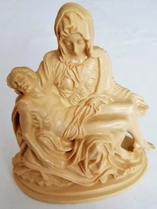 Religious Statue Jesus Crucifixion Mary Resurrection Hard Plastic PIETA A2 - Picture 1 of 3