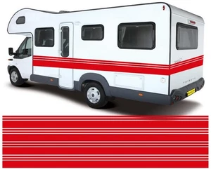 10m MOTORHOME VINYL STRIPES GRAPHICS STICKERS DECALS CAMPER VAN CARAVAN HORSEBOX - Picture 1 of 2