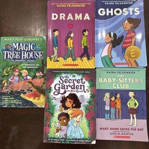 Lot of 5 TELGEMEIER & Hale Graphic Novels For Girls & More - Mixed Lot EUC - Picture 1 of 3