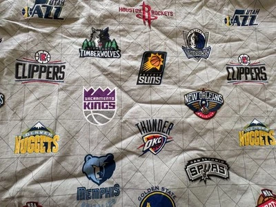 POTTERY BARN TEEN NBA Conferencia Oeste Baloncesto Gris Sábana Plana - Talla Queen Foto 1 de 4