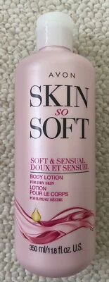 Loción corporal Avon Skin So Soft suave y sensual para piel seca 11,8 *Bolso refrigerador GRATIS Foto 1 de 4