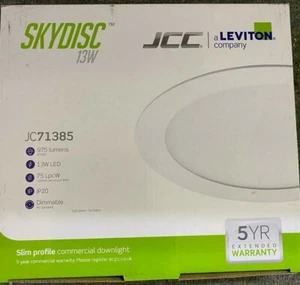 JCC SKYDISC JC71385 RECESSED DOWNLIGHT 4700K 13w INTEGRAL LED IP20 in WHITE - Picture 1 of 6