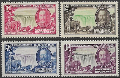 S Rhodesia 1935 set sg 31-4 MH Silver Jubilee - Image 1 of 2
